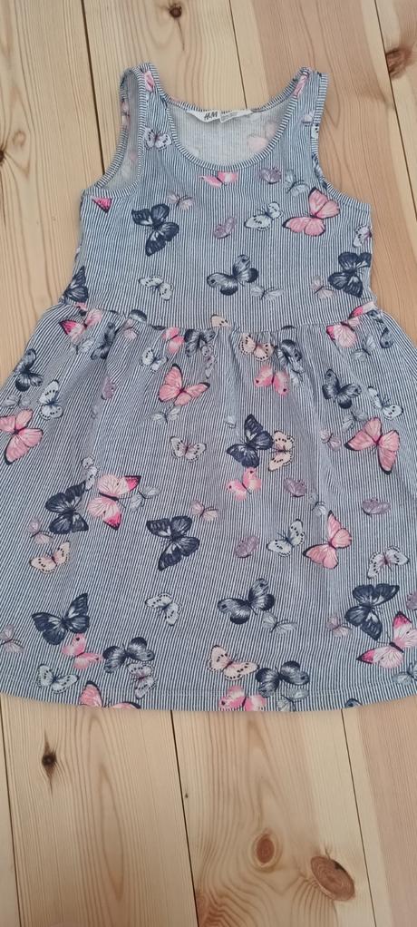 Šaty s motýly, h&m,110