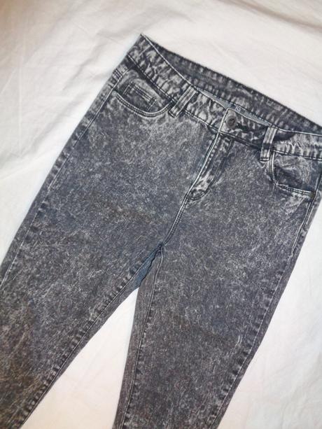 Luxusní šedočerné elastické skinny, 158