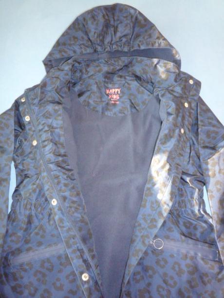 Modro-černý nepromokavý kabát tchibo 146-152, tchibo,146