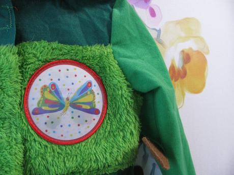 Kostým-overal s kapucí a hologramem housenka, 