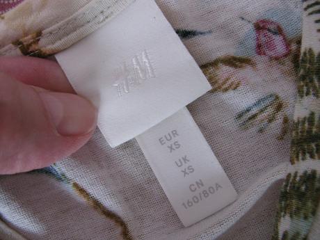 Dámská letní halenka s potiskem, h&m,xs