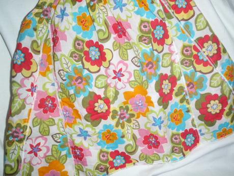 Nádherný květovaný topík pro slečny - propínací, marks & spencer,98