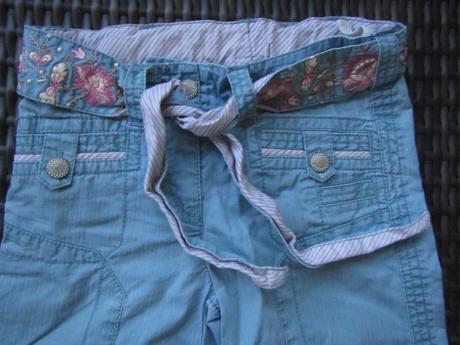 Kalhoty s výšivkou, plátené, next,110