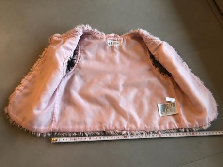 Vestička kožešina růžová vel.116,5-6let bolerko hm, h&m,116