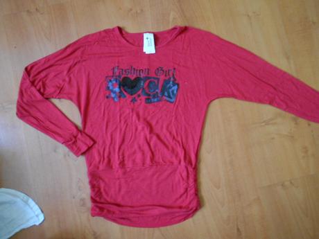 Červené triko-tunika vel. 140, 140