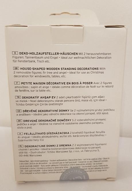 Dřevěná dekorace domeček, 2ks, 