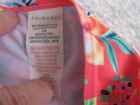 Barevné dívčí plavky spodní díl, primark,140