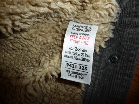 Zimní bundička, marks & spencer,98