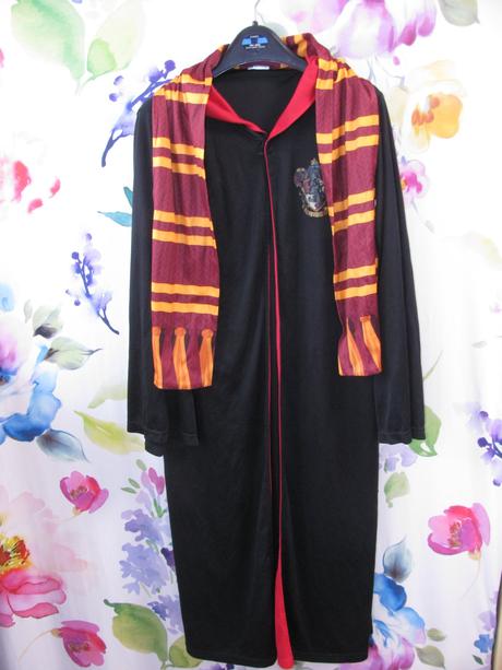 Kostým-plášť s kapucí+šála harry potter gryffindor, 