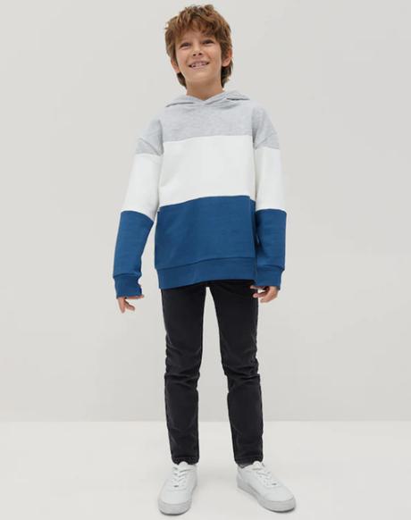 Mikina s kapucí mango klučičí tříbarevná vel. 128, mango,128