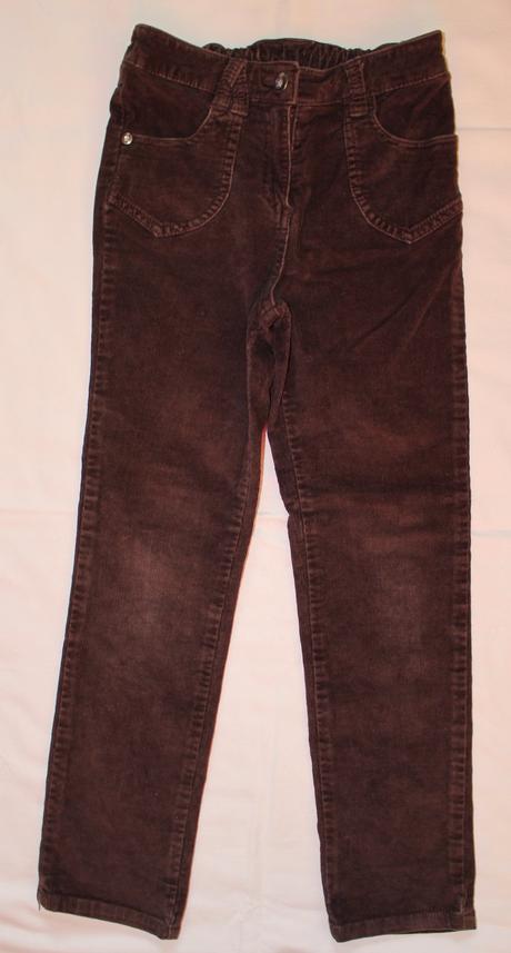 Op170. hnědé dívčí manšestráky 7-8 let, m&co,128