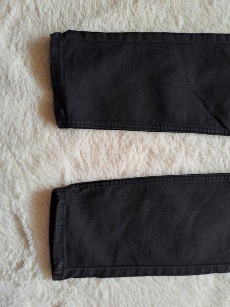 Černé pružné rifle s regulací vel.134 jako nové, h&m,134