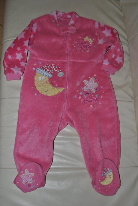 Růžový chlupatý overal / kombinéza, st. bernard,86