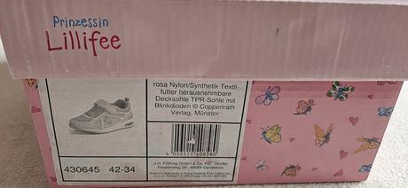 Nové růžové princeznovské boty, tenisky, vel.34, 34