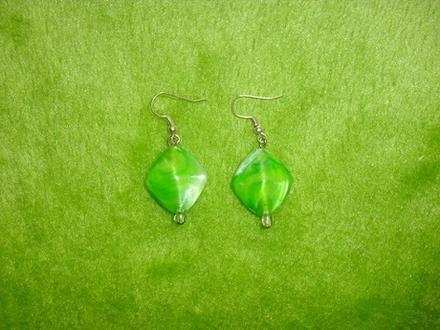 Zajímavé zelené naušnice, 