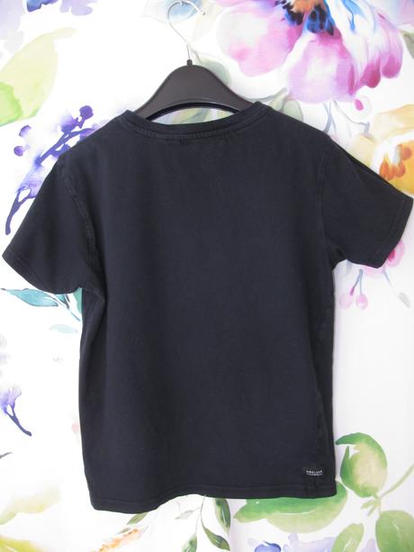 Dětské modré bavlněné tričko s lebkou deeluxe, 146