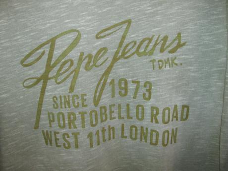 Dámské khaki tričko se střikem, pepe jeans,s