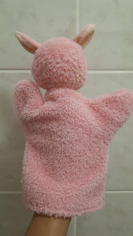 Dětský plyšový maňásek, prasátko,