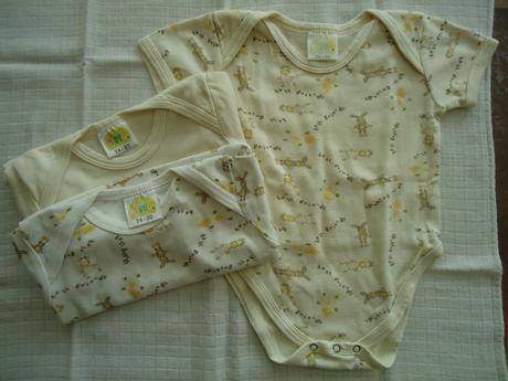 Dětské oblečení - 1x set + 4x body, 68–80