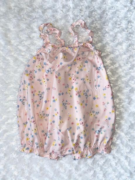 Růžový plátěný letní overal h&m, h&m,80