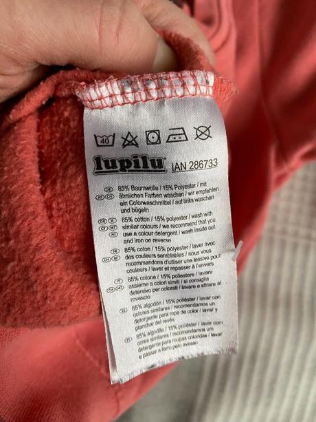 Růžová mikina bez kapuce vel. 80/86, lupilu,80