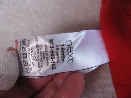 Červené pletené rukavice s vnitřní vložkou next, next,74