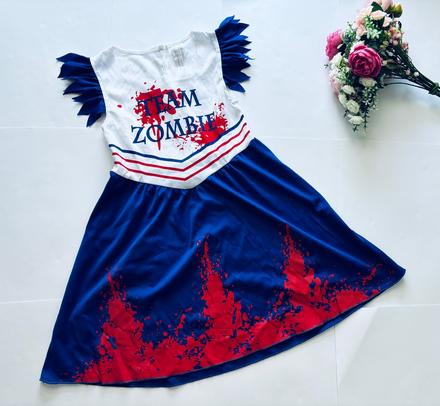 An14/ kostým roztleskávačka zombie - v.7/8 let,