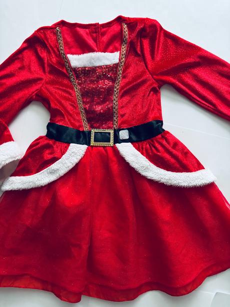 An7/ kostým vánoční šaty - v.5/6 let, 116