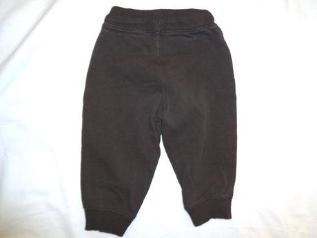 Pěkné čoko hnědé tepláky - organická bavlna, h&m,86