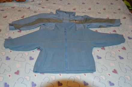 Celoroční bunda 2v1, větrovka a fleeska, lewro,110