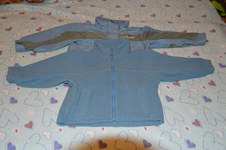 Celoroční bunda 2v1, větrovka a fleeska, lewro,110