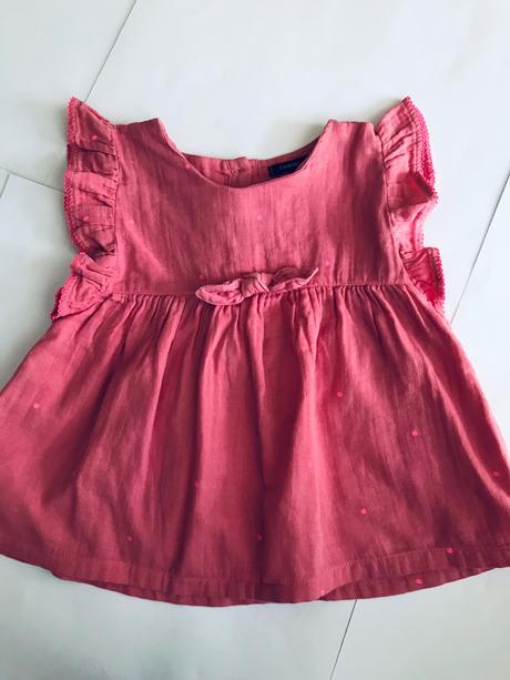 Ob/ tunika starorůžová s puntíky - v.5/6 let, george,116