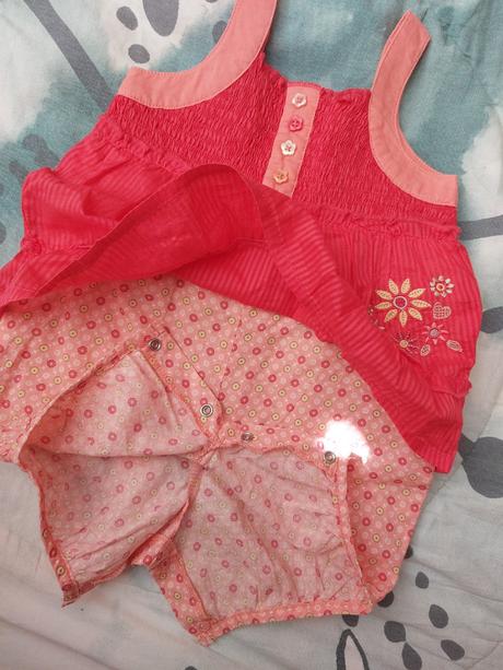 Letní overal s výšivkou, f&f,74