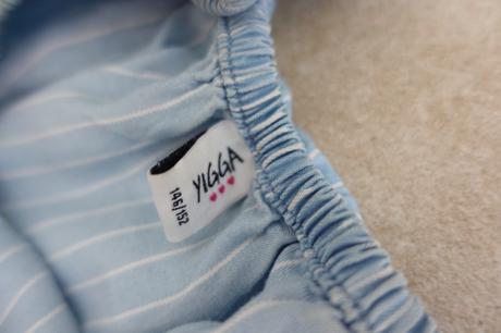 Svetle modre saty, carmen strip 146/152 yigga, yigga,146