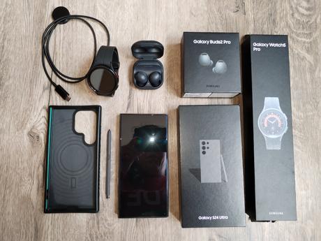Mt samsung galaxy s24 ultra, hodinky, sluchátka, samsung
