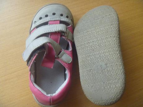 Šedorůžové barefoot sandály vel. 27, 27