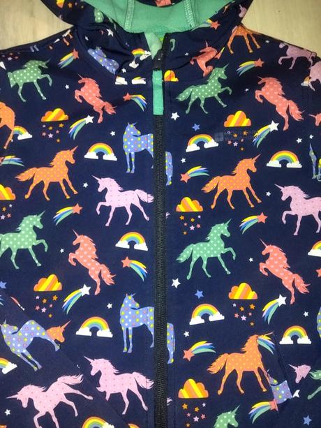 Jarni, podzimní bunda softshelová s jednorožci s p, mountain warehouse,140