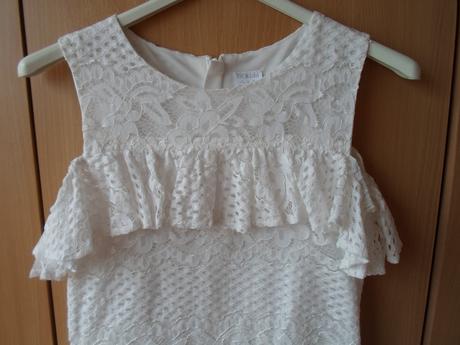 Bílé krajkové šaty šatičky, f&f,158