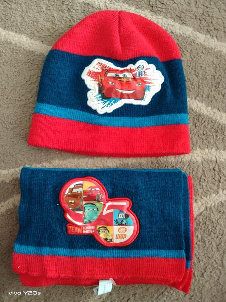 Čepice a šála cars, disney,98