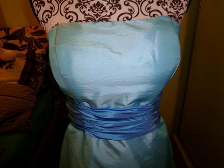 Luxusní tyrkysové společenské šaty 42/44, 42