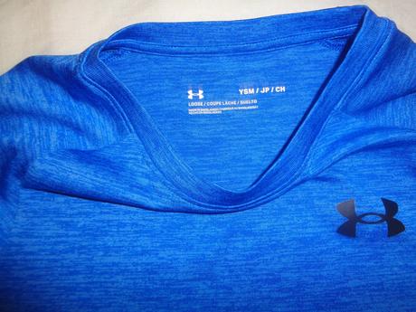Krásné modré melírované funkční tričko 128-134, under armour,128