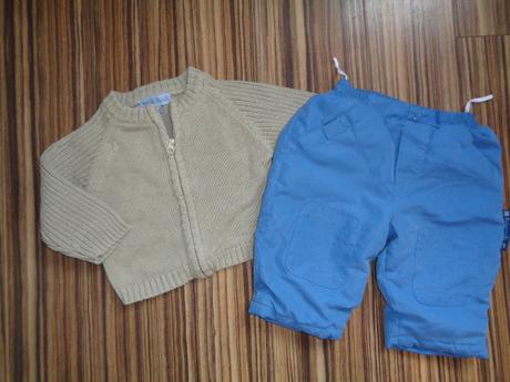 Komplet přízového svetru a vyteplených kalhot, 62