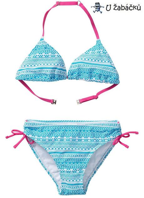 Dívčí tyrkysové plavky 2-dílné bikiny vel. 164/170, bonprix,164 / 170