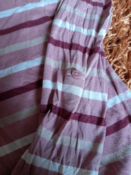 Vínové pruhované triko pro slečnu, 164