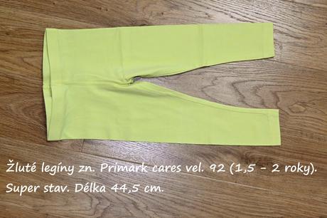 Žluté legíny zn. primark cares vel. 92, primark,92