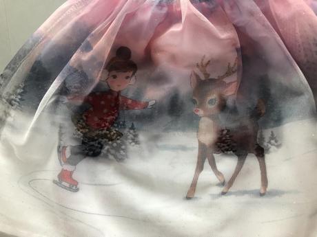 Nádherná vánoční sukénka 98/104cm 2-4roky kočička, h&m,104