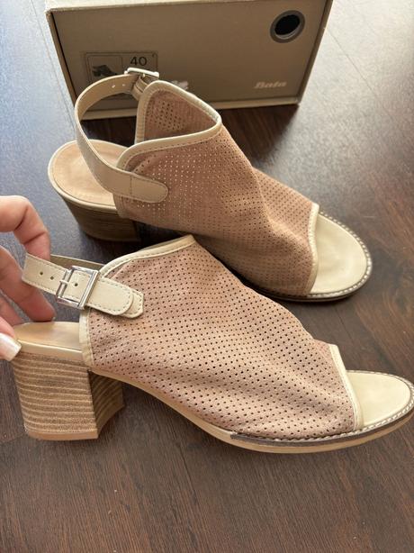 Kožené letní boty baťa 40 top stav, baťa,40