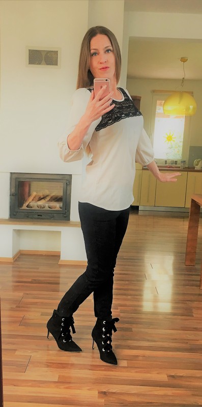Krajka halenka, vel s/m, vero moda, vero moda,m