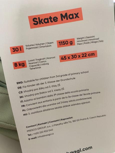 Školní batoh baagl skate max,