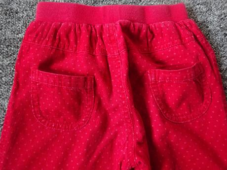 Manšestrové kalhoty červené, vel. 86/92, tu,86